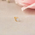 Ethereal Glow Gold and Diamond Nose Pin,,hi-res view 1