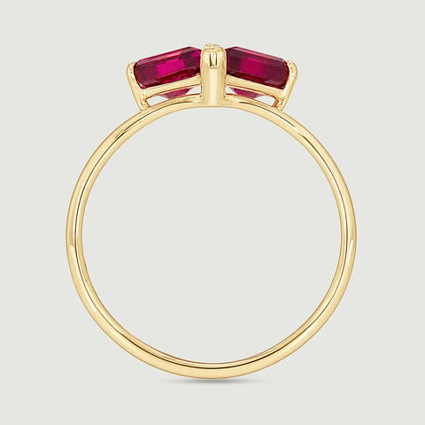 Romantic Faceted Pink Garnet Ring