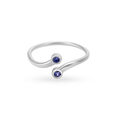Tanzanite Teeth Silver Toe Ring,,hi-res view 2