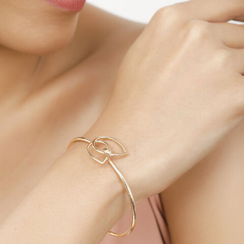 14KT Yellow Gold Interwoven Elegance Bangle