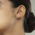 Bold Luxe Gold & Diamond Hoop Earrings,,hi-res view 2