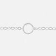 Glimmer Halo Single Silver Anklet,,hi-res view 4