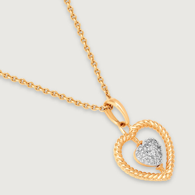 Cupid Edit Dancing Hearts 14KT Gold & Diamond Pendant,,hi-res image number null