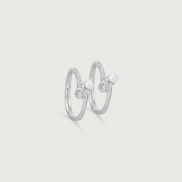 Dainty Duo Silver Toe Ring,,hi-res image number null