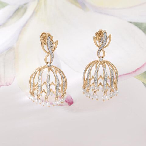 Chic Bloom Diamond Jhumka