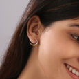 Blue Sapphire Moon 14KT Stud Earring,,hi-res view 2