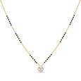 14KT Yellow Gold Floral-inspired Diamond Mangalsutra,,hi-res view 1