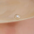 Mirrored Heritage Gold & Diamond Nose Pin,,hi-res view 1