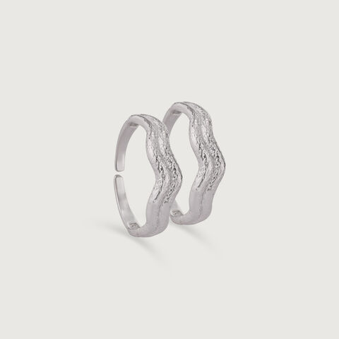 Tidal Glint Silver Toe Ring