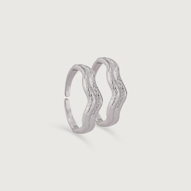 Tidal Glint Silver Toe Ring,,hi-res image number null
