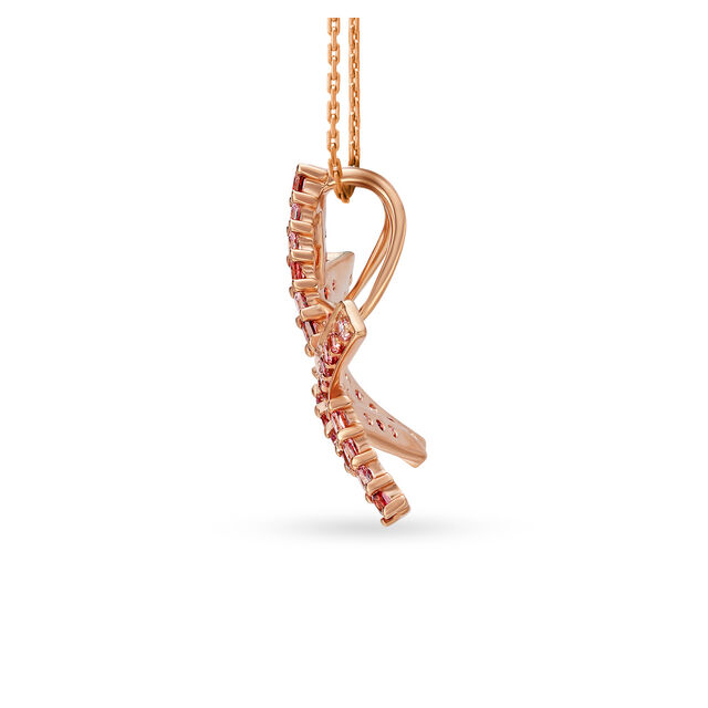 14KT Rose Gold Star Pendant,,hi-res view 2