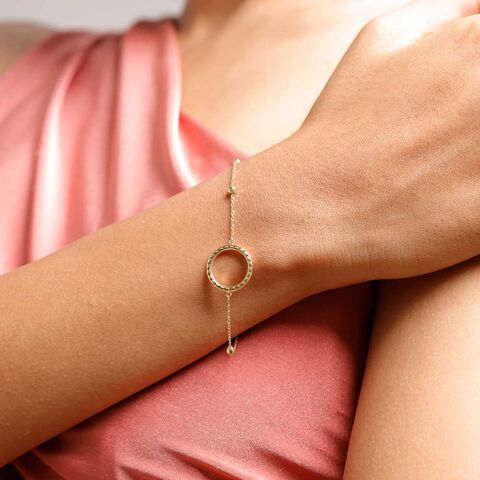 Trendy Orbit Gold Bracelet