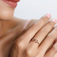 14KT Yellow Gold Gleaming Circles Diamond Ring,,hi-res view 3