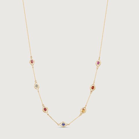 Lustrous Hue Sapphire Chain