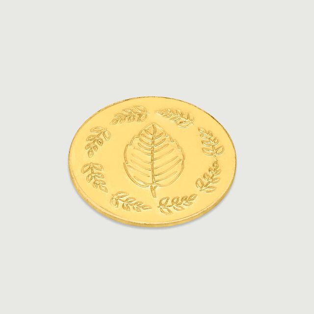 Half Gram 24 Karat Tulsi Coin,,hi-res image number null