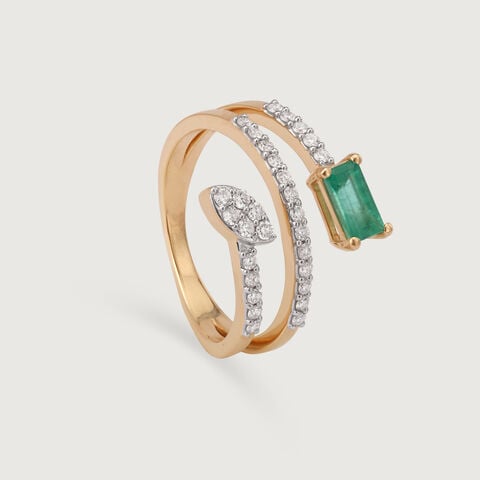 Verdant Vision 14KT Emerald & Diamond Ring