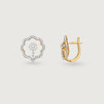 Radiant Grace Gold & Diamond Hoop Earrings,,hi-res view 4