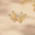Butterfly Whisper Diamond Stud Earrings,,hi-res view 2