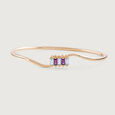 Pink Harmony Garnet & Gold Bangle,,hi-res view 3