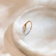 Architectural Poised Diamond Platinum Gold Ring,,hi-res view 1