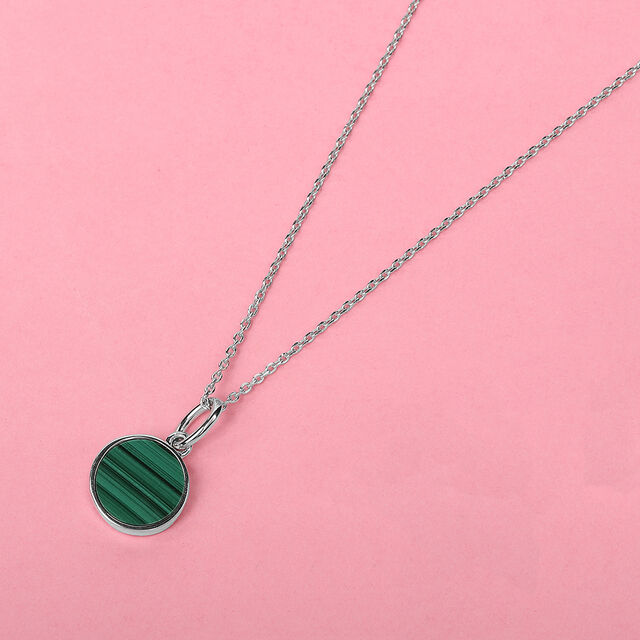 Malachite Magic Silver Necklace,,hi-res image number null