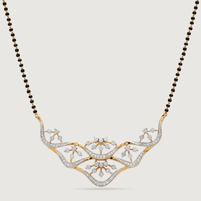 Radiant Heritage 14 Kt Gold and Diamond Mangalsutra,,hi-res image number null