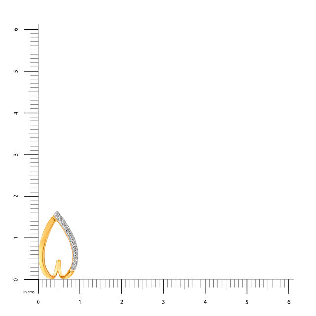 14KT Yellow Gold Diamond Hoop Earrings,,hi-res view 4