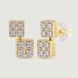 Chic Geometric Diamond Stud Earrings,,hi-res view 4