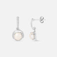 Exquisite Pearl Silver Stud Earrings,,hi-res view 4