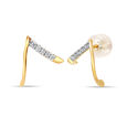 14KT Golden Glow Diamond Stud Earrings,,hi-res view 2