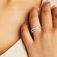 Sparkling Infinity Silver Finger Ring,,hi-res view 2