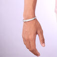 Dual Finish Silver Kada,,hi-res view 2