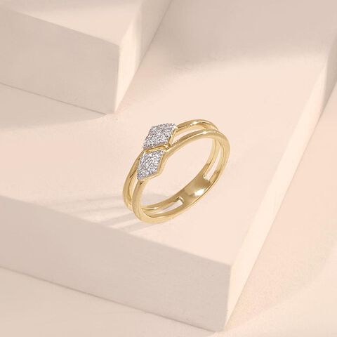 Dual Crest Diamond Ring