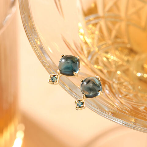 Azure Dream 14KT London Topaz Stud Earrings