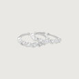 Subtle Glow Silver Toe Rings,,hi-res view 4