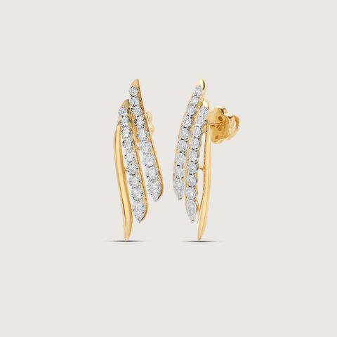 Spark Wing Diamond Stud Earrings