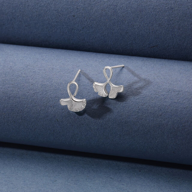 Twin Glow Silver Stud Earrings,,hi-res image number null