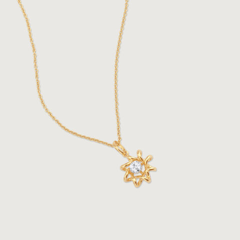 Serene Petal Diamond Pendant