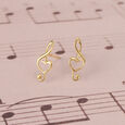 Treble in Love 14KT Gold Stud Earrings,,hi-res view 1