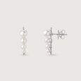 Cascade Glow Silver Stud Earrings,,hi-res view 4