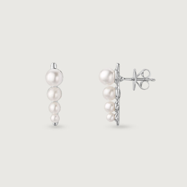 Cascade Glow Silver Stud Earrings,,hi-res image number null