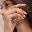 Tranquillity Twirls 14KT Diamond &  London Topaz Necklace,,hi-res view 2