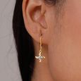 Intersecting Lines Diamond Hoop Earrings,,hi-res view 2