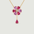 Celebratory Firework Amethyst and Garnet Lariat Necklace,,hi-res view 4