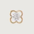 Floral Orbit Gold and Diamond Nose Pin,,hi-res view 3