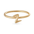 Letter Z 14KT Yellow Gold Initial Ring,,hi-res view 2
