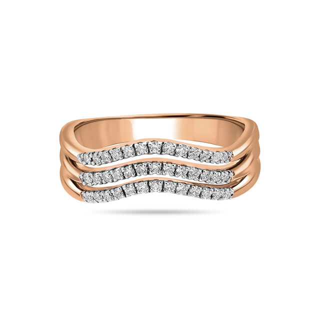 14KT Triple Layered Delicate Rose Gold Ring,,hi-res image number null