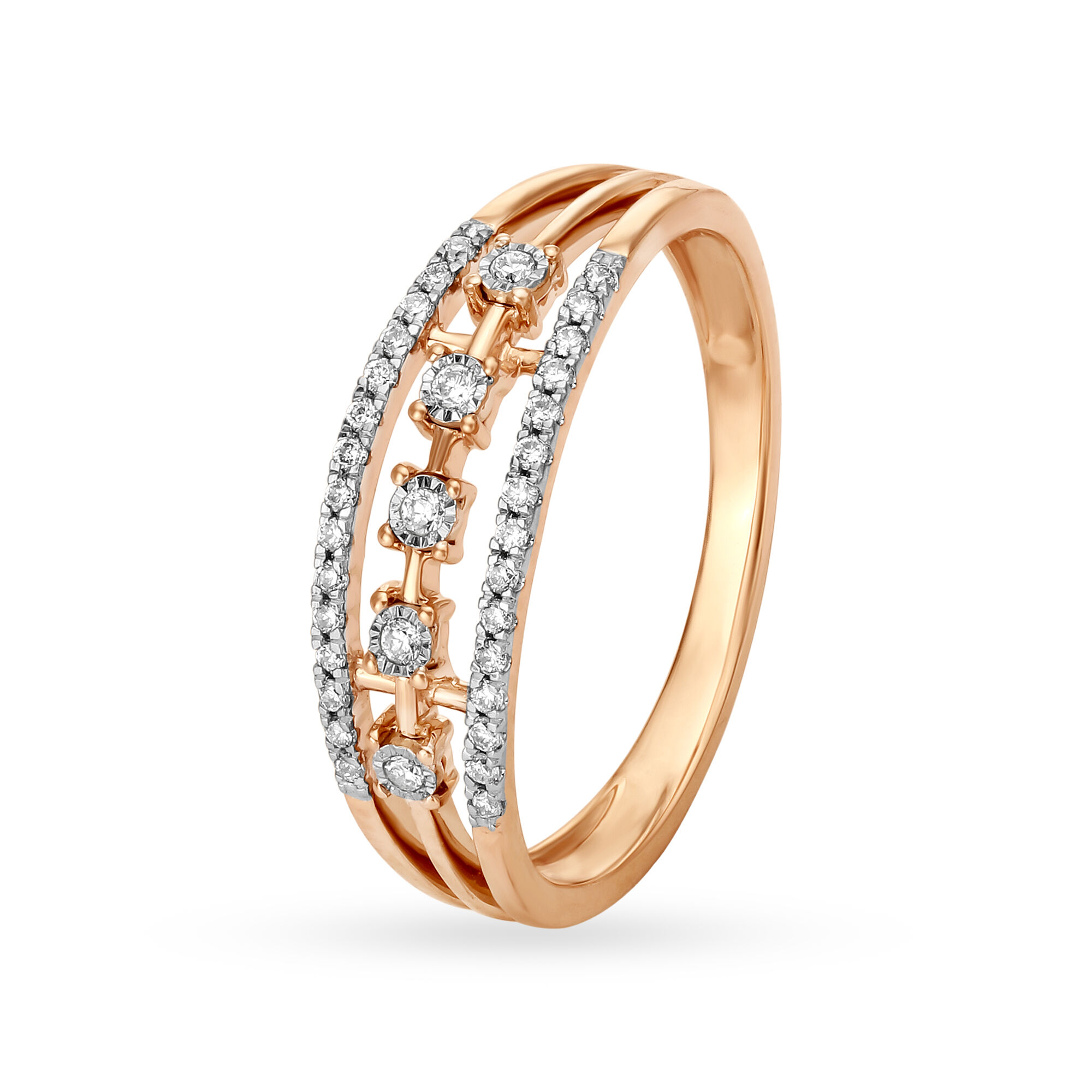 14KT Yellow Gold Diamond Finger Ring