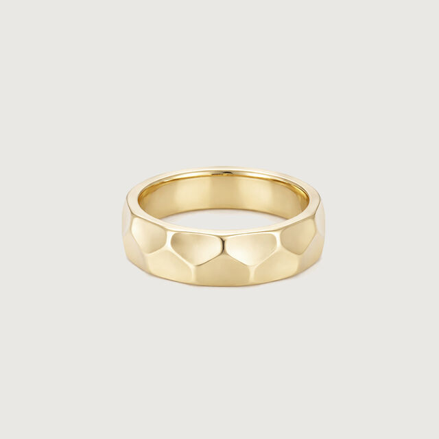 Faceted Sculpt Gold Ring,,hi-res image number null