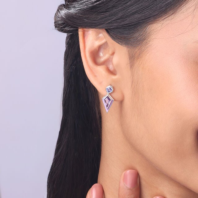 Vivid Prism Silver Drop Earrings,,hi-res image number null
